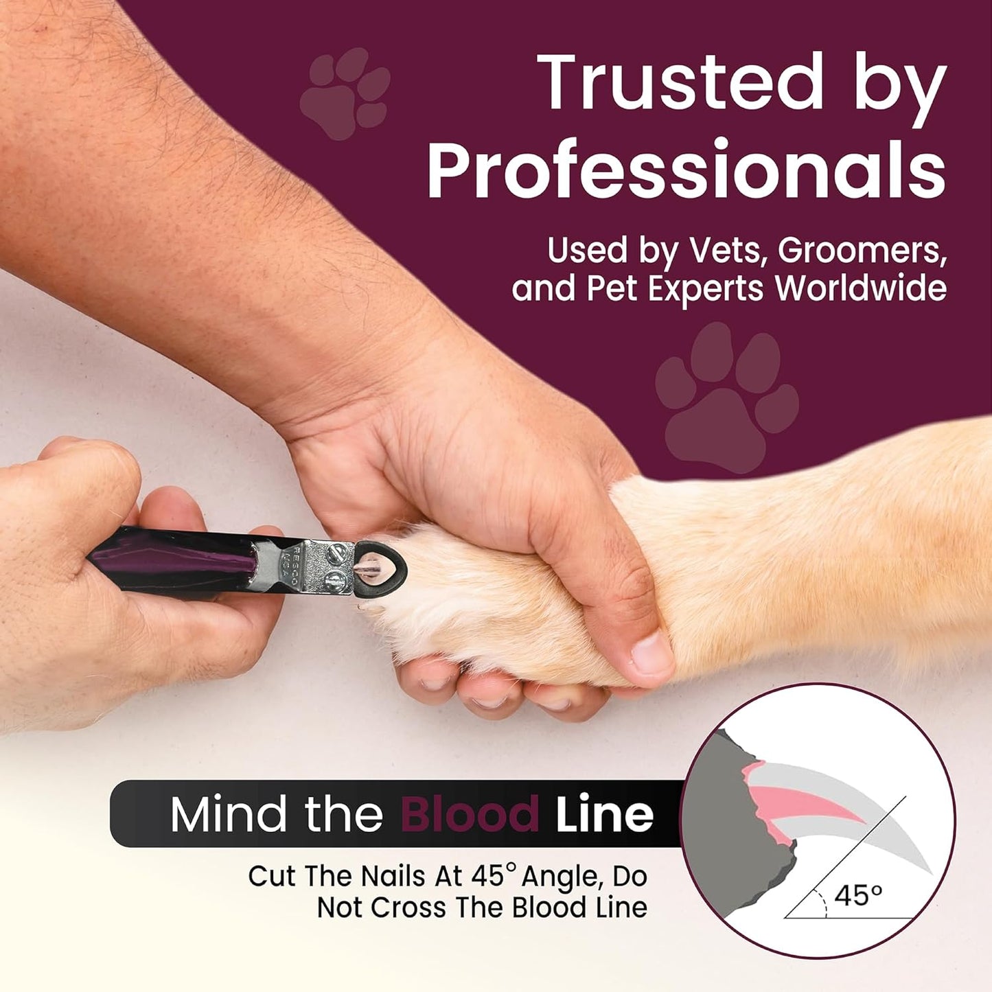 Resco USA-Made Dog Nail Clippers - Professional Guillotine Trimmer for Clean Cuts - Candy Color Series - Replacement Blade System - Fits All Breed Sizes