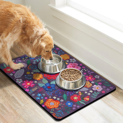Dog Food Mats for Floors, Absorbent Dog Bowl Mat for Food and Water Dispenser, Quick Dry Cat Food Mat Pet Supplies