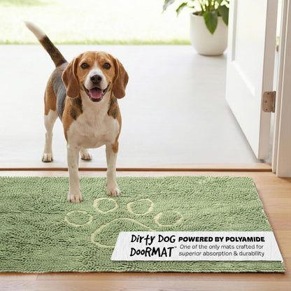Dog Gone Smart Dirty Dog Doormat - Fast Drying Rug with Super Gripper Backing for Clean Floors - Super Absorbent and Machine Washable Mat for Muddy Paws - Grey