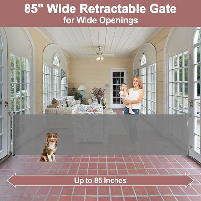 Extra Wide Baby Gate for Large Openings Retractable Baby Gates Indoor Outdoor Extra Long Dog Gate for Doorway Stair Gates for Kids or Pets Extra Large Dog Gate for Stairs