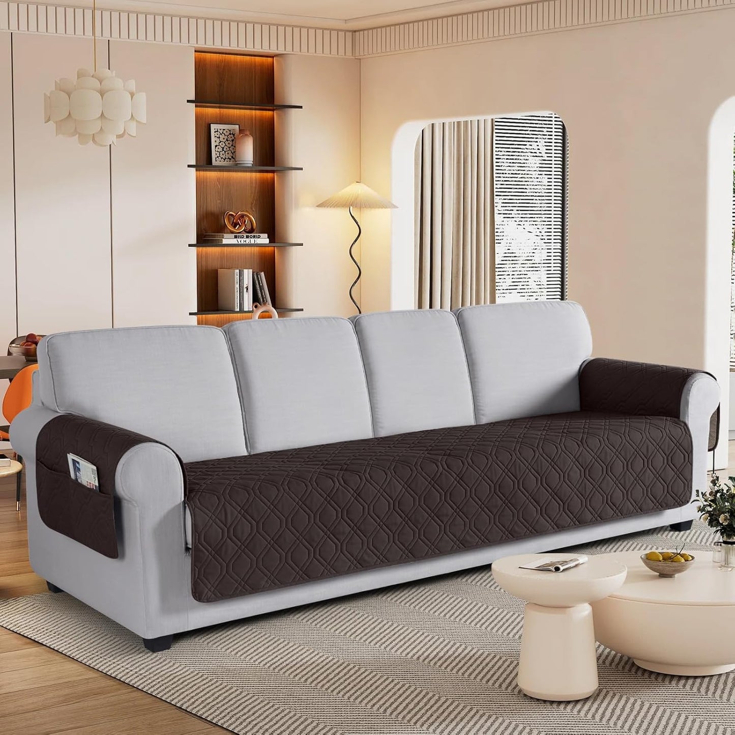 VANSOFY Couch Cover, Waterproof Sofa Covers Washable Slipcover Furniture Protector Couch Seat Covers Non-Slip Couch Cover for Dogs, Pets(Sofa, Dark Gray)