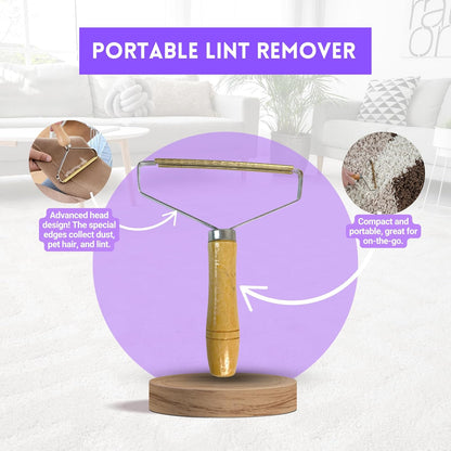 Small Room Groom Carpet Rake, 11" Handle, Portable Carpet Brush for Pet Hair, High Pile Rugs, Stairs, Furniture & Artificial Turf, Compact Groomer Tool
