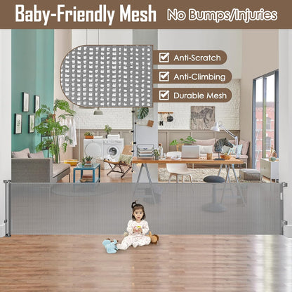 Extra Wide Baby Gate for Large Openings Retractable Baby Gates Indoor Outdoor Extra Long Dog Gate for Doorway Stair Gates for Kids or Pets Extra Large Dog Gate for Stairs