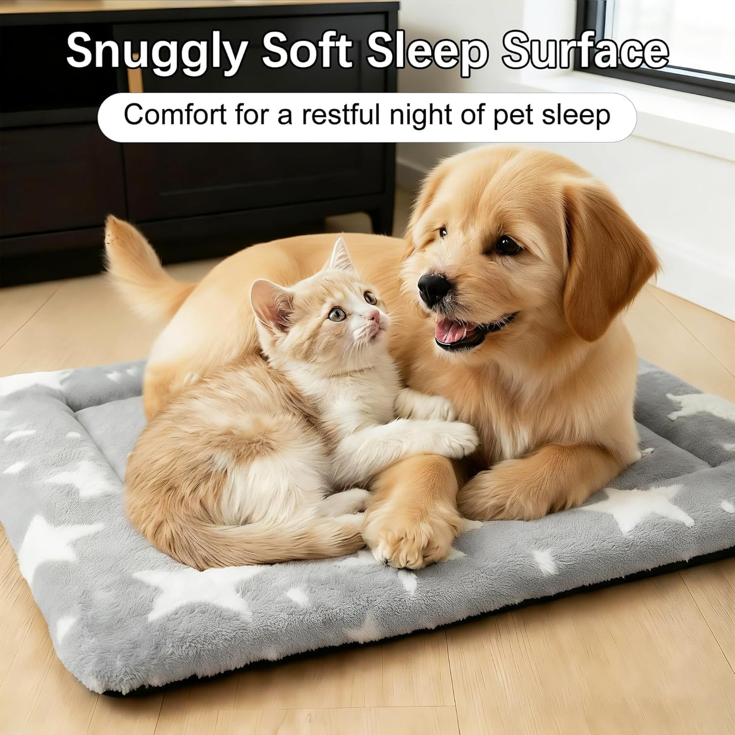 Dog Bed Mat – Soft & Comfortable Dog Kennel Pad for Crate – Durable Crate Bed & Mat for Dogs & Cats – Ideal for Crate, Kennel, and Home Use
