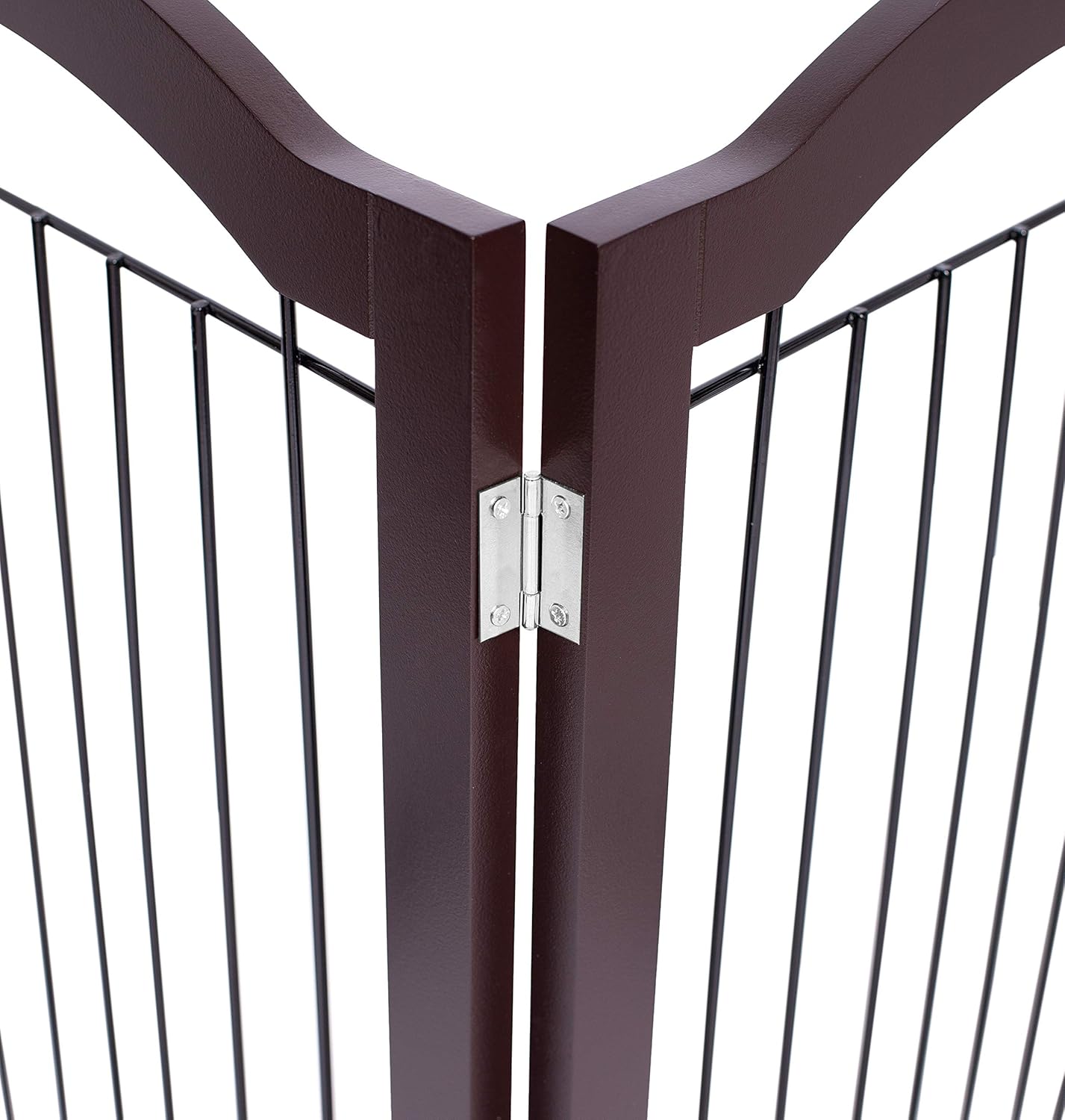 Internet's Best Wire Dog Gate with Arched Top - 4 Panel - 30" Tall - White