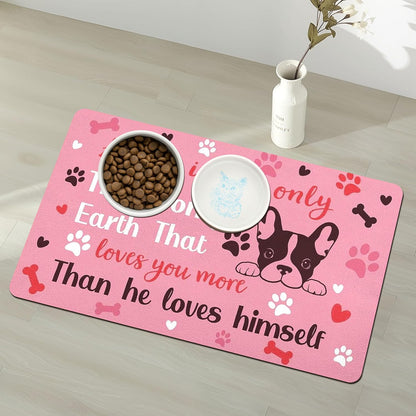 Pet Feeding Mat for Floors Waterproof Dog Mat for Food and Water Absorbent Quick Dry Non Slip mat for Cat Bowls