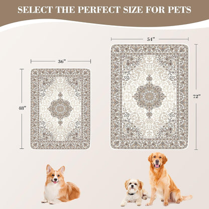Dogcator Washable Pee Pads for Dogs, 2 Pack Reusable Puppy Training Pads. 36''x48'' Super Absorbent Dog Rugs, Non-Slip and Leakproof Pee Mat for Dogs, Whelping Pads for Crates and Floors