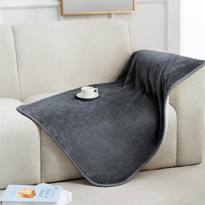 gogobunny Waterproof Blanket for Bed Couch Sofa, Liquid Pee and Fur Proof Pet Blanket for Dog Puppy Cat, Reversible Sherpa Fleece Throw Blanket Furniture Cover Protector (Grey, 50x60 inches)