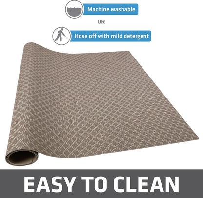 Drymate Dog Crate Mat Liner, Absorbs Urine, Waterproof, Non-Slip, Washable Puppy Pee Pad for Kennel Training - Use Under Pet Cage to Protect Floors, Thin Cut to Fit Design (USA Made) (LGrey)(29"x48")