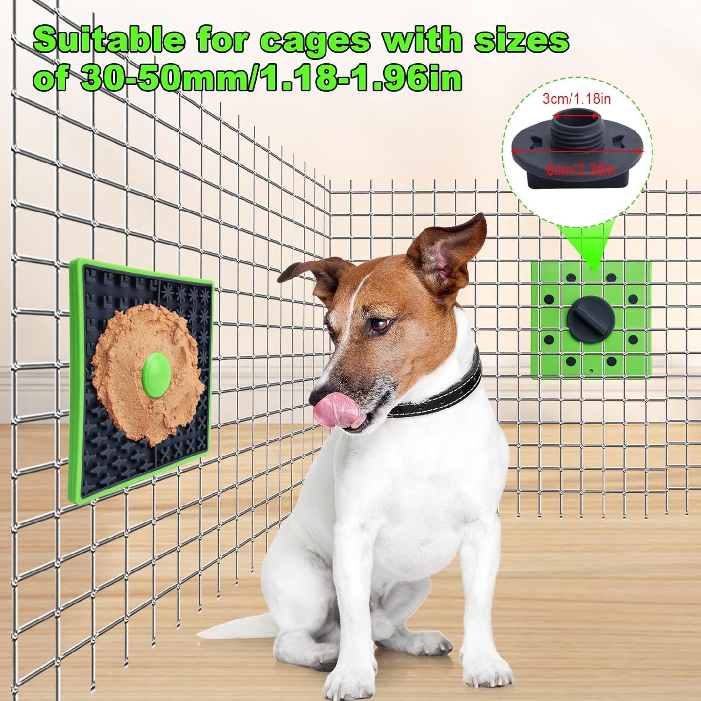 Lick Mat for Dogs Crate, Lick Mat for Dog, Dog Peanut Butter Lick Pads, Crate Training Aids for Puppies Slow Food Licking Pad(1 Pack)