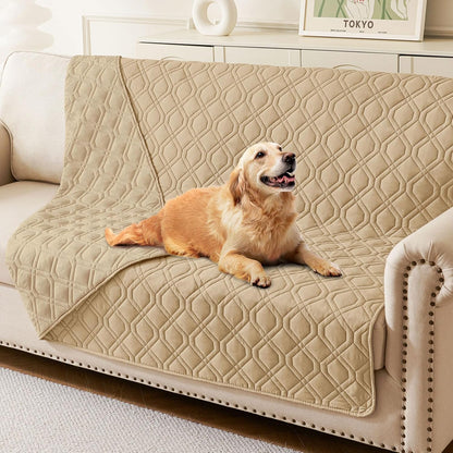 hyha Waterproof Dog Bed Blanket, Soft Pet Blankets, Waterproof Couch Cover for Dogs, Reversible Sofa Covers Washable for Furniture (30x70 Inch, Taupe/Beige)