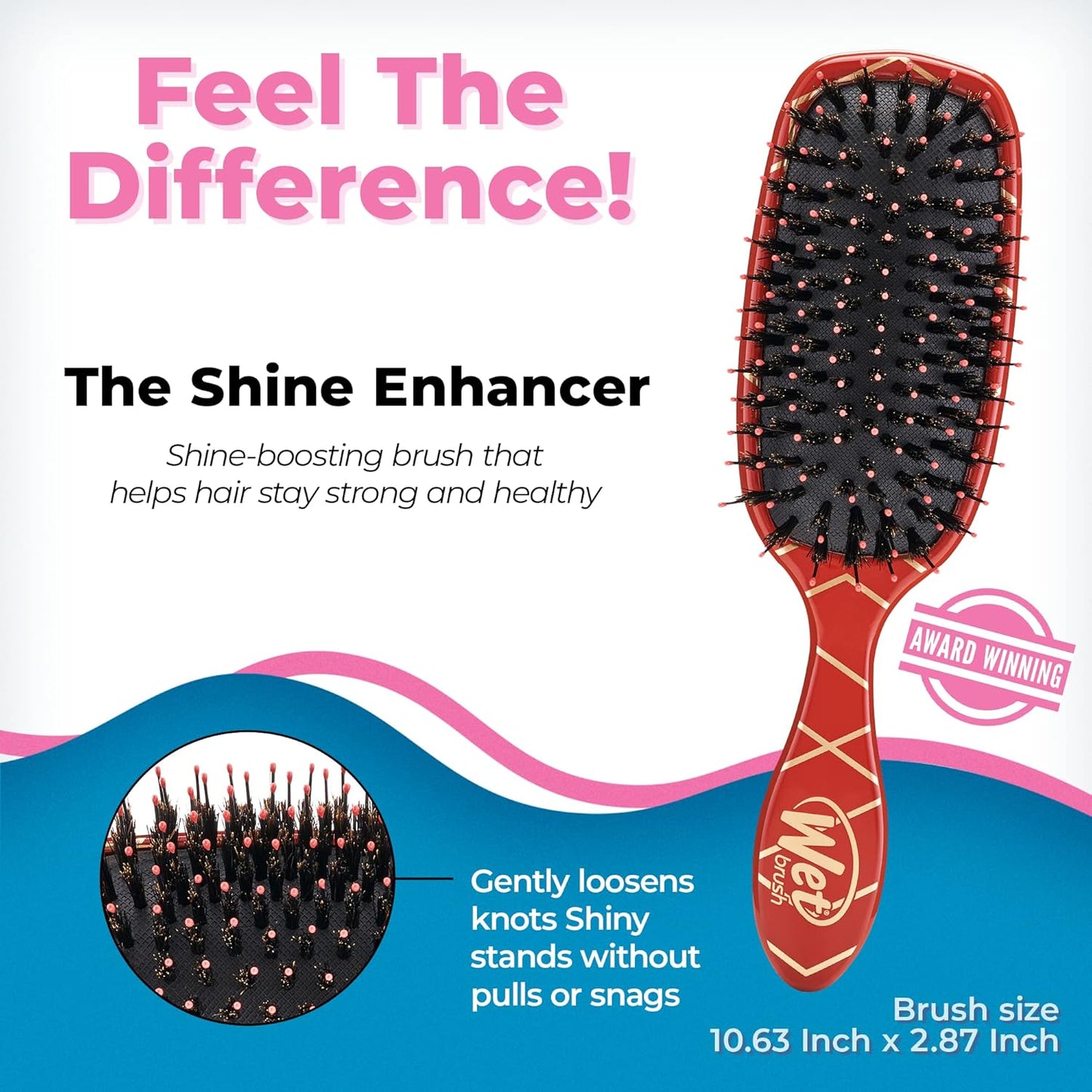Wet Brush Pet Hair Brush, Smooth, Shiny Fur, Dog and Cat Hairbrush, De-Shedding Comb & Dematting Tool for Grooming Long or Short-Haired Dogs, Tangle-Free for Less Pulling & Tugging, Teal