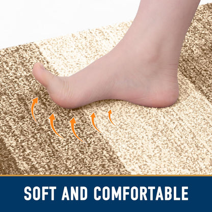 Smiry Dog Door Mat for Muddy Paws, Absorbs Moisture and Dirt, Low-Profile Entryway Mat with Non-Slip Backing, Entry Indoor Outdoor Doormat for Inside Floor (30x20 Inches, Grey, Striped)