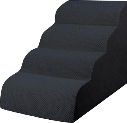 Dog Stairs for Small Dogs, 3 Tiers High Density Foam Dog Ramp, Extra Wide Non-Slip Pet Steps for High Beds Or Couch, Soft Foam Doggie Ladder for Dogs Injured, Older Pets, Small Cats