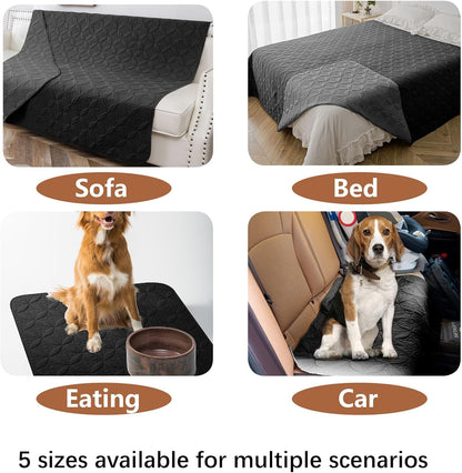 Waterproof Dog Blanket, 30x30 inches Small Pet Couch Covers for Sofa, Chair Bed Furniture Protector from Dogs Washable and Reversible-Lightgrey+Darkgrey