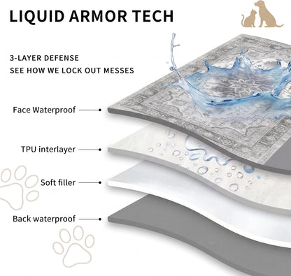 Waterproof Pet Couch Cover Washable, Stylish Reversible Pet Blanket, Soft Sofa Furniture Protector for Dogs Kids Pets.(Gray/Light Gray, 30"x70")