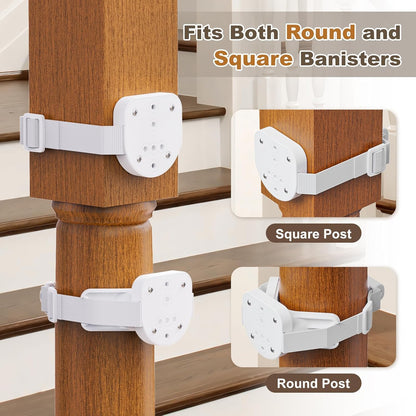 Upgraded Retractable Baby Gates for Stairs & Banister, Mesh Dog Gate Indoor, Extends to 55" Wide 33" Tall, Child Safety Gate for Stairway, Banister & Wall Mount (Gray)