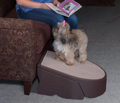 Pet Gear Stramp Stair and Ramp Combination for Dogs/Cats, Easy Step, Lightweight/Portable, Sturdy, Easy Assembly (No Tools Required), Dark Brown