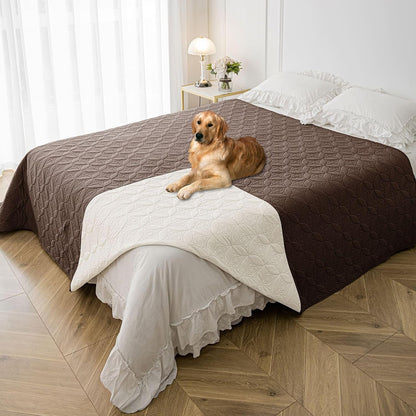 Waterproof Dog Blanket, 30x30 inches Small Pet Couch Covers for Sofa, Chair Bed Furniture Protector from Dogs Washable and Reversible-Lightgrey+Darkgrey