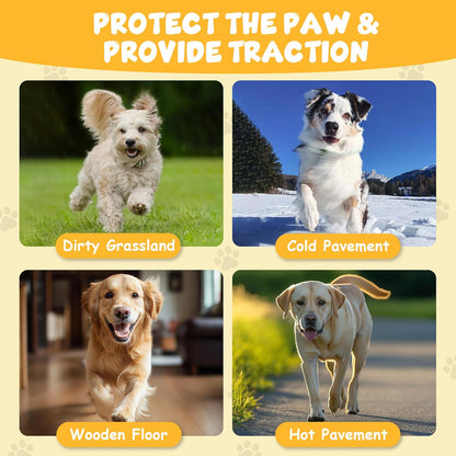Dapaw Anti-Slip Dog Paw Pads, Paw Grip for Senior Dog on Hardwood & Tile Floors, Protector Pads for Hot Pavement, Paw Stickers for Dogs Feet with Strong Traction (5 Sets, 20 Pcs) L