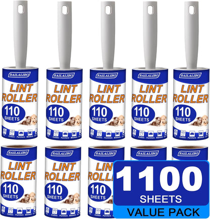 Lint Rollers for Pet Hair Extra Sticky, 220 Sheets Mega Value Set, Lint Remover for Clothes, Couch, Carpet, Dog & Cat, Furniture, Mini Travel Refills, for Daily Cleaning Tool