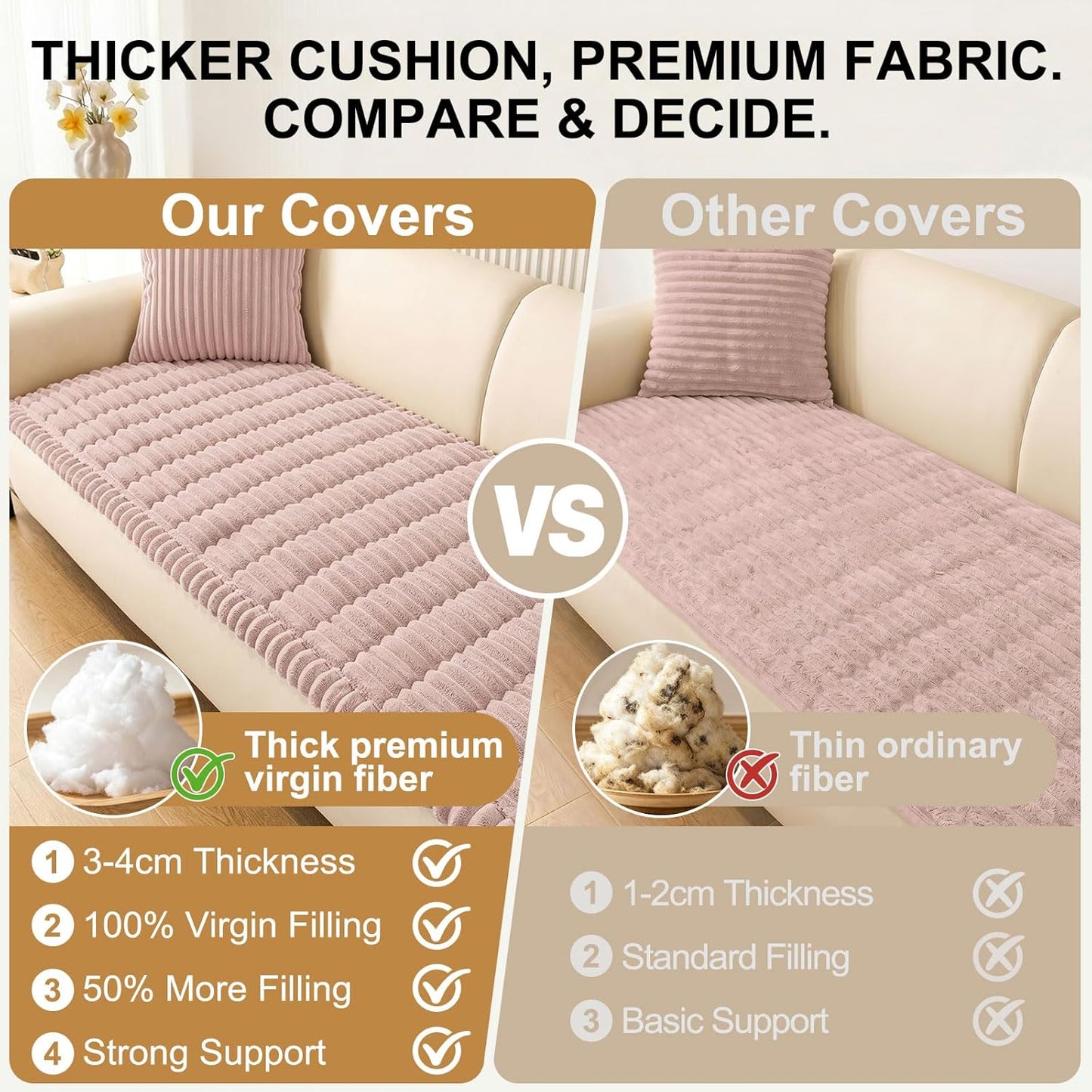 Smiry Couch Cover for Dogs, Non Slip Washable Sofa Protector for Pets, Soft Furniture Cover for Leather & Fabric Couches, Cozy Protect Against Fur, Dirt & Everyday Messes (Dark Grey, 27.6" x 59")