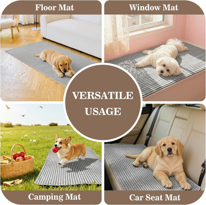MYSKY HOME 100% Waterproof Couch Cover for Sofa, Couch Covers for Dogs, Non Slip Back Pet Sectional Sofa Covers for 3 Cushion Couch, Sofa Covers Washable, Dog Bed Cover, Dark Grey, 35"x70.9"