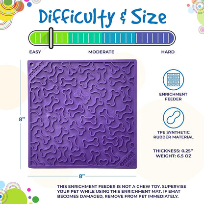 SodaPup Flower Power eMat – Durable Lick Mat Feeder Made in USA from Non-Toxic, Pet-Safe, Food Safe Rubber for Mental Stimulation, Avoiding Overfeeding, Fresh Breath, Digestive Health, & More