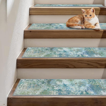 sarben Non Slip Stair Treads for Wooden Steps 15PCS - 8"x30" Indoor Safety Carpet, Edging Mats with TPE Adhesive Backing, Pet and Elderly Friendly Stair Rugs (Taupe) - Colors B