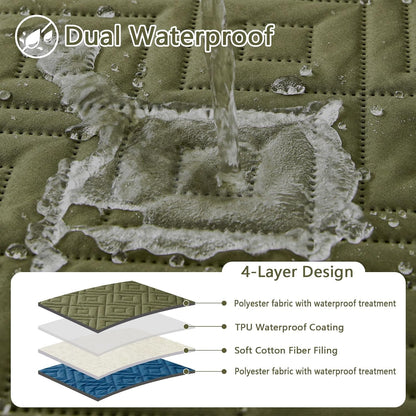 hyha Waterproof Dog Blanket, Soft Pet Bed Blankets, Waterproof Sofa Couch Cover for Dogs Washable, Reversible Pet Couch Covers for Sofa Furniture (30x70 Inch, Grey/Dark Grey)