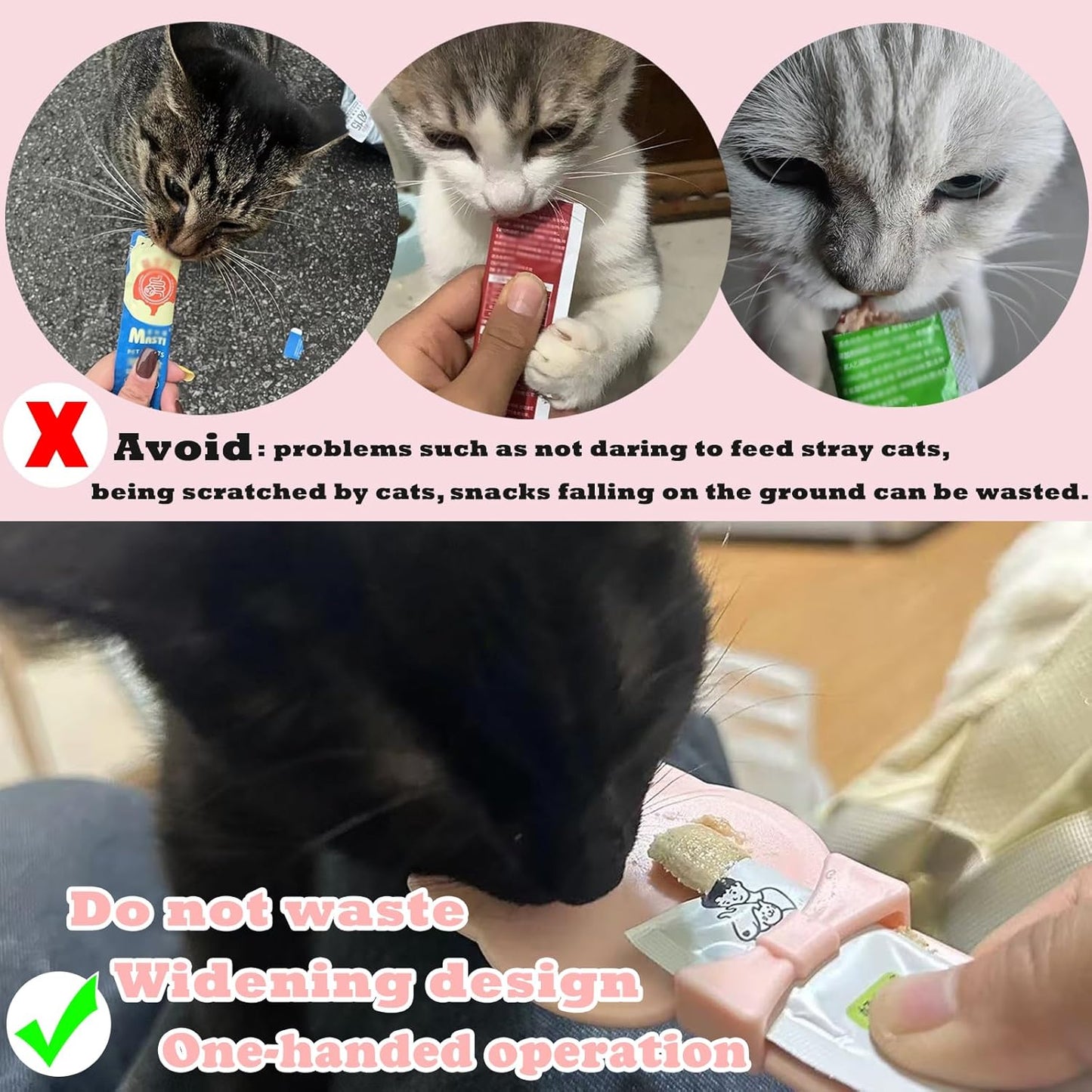 Pet Can Opener & 3 Pcs Cat Food Can Lids | Universal BPA Free Silicone Covers & Multi-Function Wet Food Spoon for Cat and Dog Food(Dark Blue)