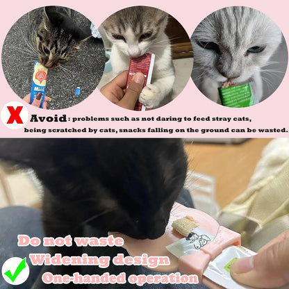 Pet Can Opener & 3 Pcs Cat Food Can Lids | Universal BPA Free Silicone Covers & Multi-Function Wet Food Spoon for Cat and Dog Food(Dark Blue)