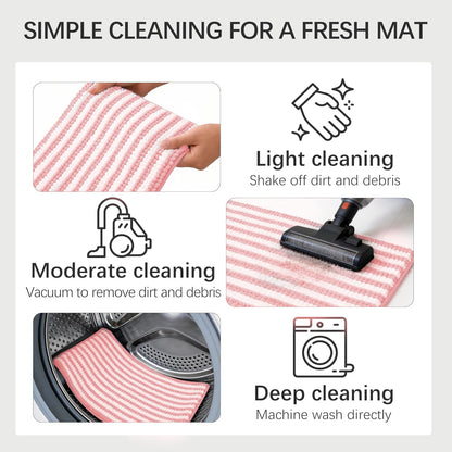 Dog Door Mat for Muddy Paws - Absorbent Quick-Dry Non-Slip Washable Chenille Pet Rug, Indoor Entryway Mat for Front Door & Crate (Brown, 24" L*16" W)