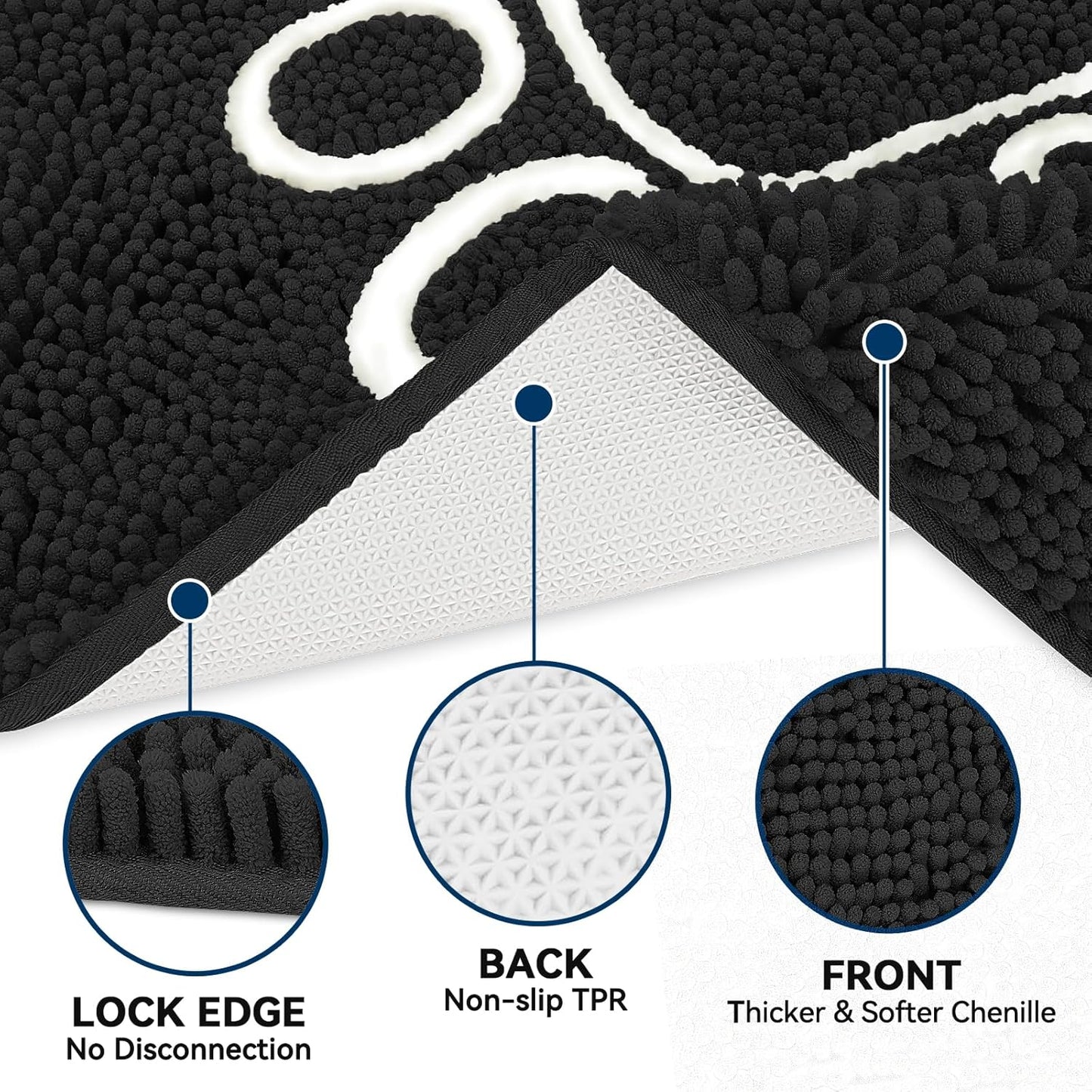 Bcoimo Super Absorbent Dog Door Mat, 30"*20" Anti Slip Mat for Muddy Paws, Pet Rugs for Dirty Paws Washable that Absorbs Moisture and Dirt, for Dog Cage and Pet Resting Carpet