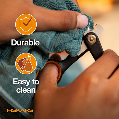 Fiskars Pet Large Nail Clippers, Cat and Dog Nail Trimmers for Grooming, Pet Supplies with Semi-Circular Blade & SoftGrip Handle with Safety Lock, 5.75”, Orange/Black