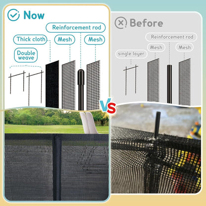 Retractable Baby Gates Extra Wide 150" × 34" Tall for Large Opening 12.5 Foot Retractable Dog Gate for Doorways, Stairs, Aisle, Indoor/Outdoor Retractable Gate for Garage, Hallways, Deck