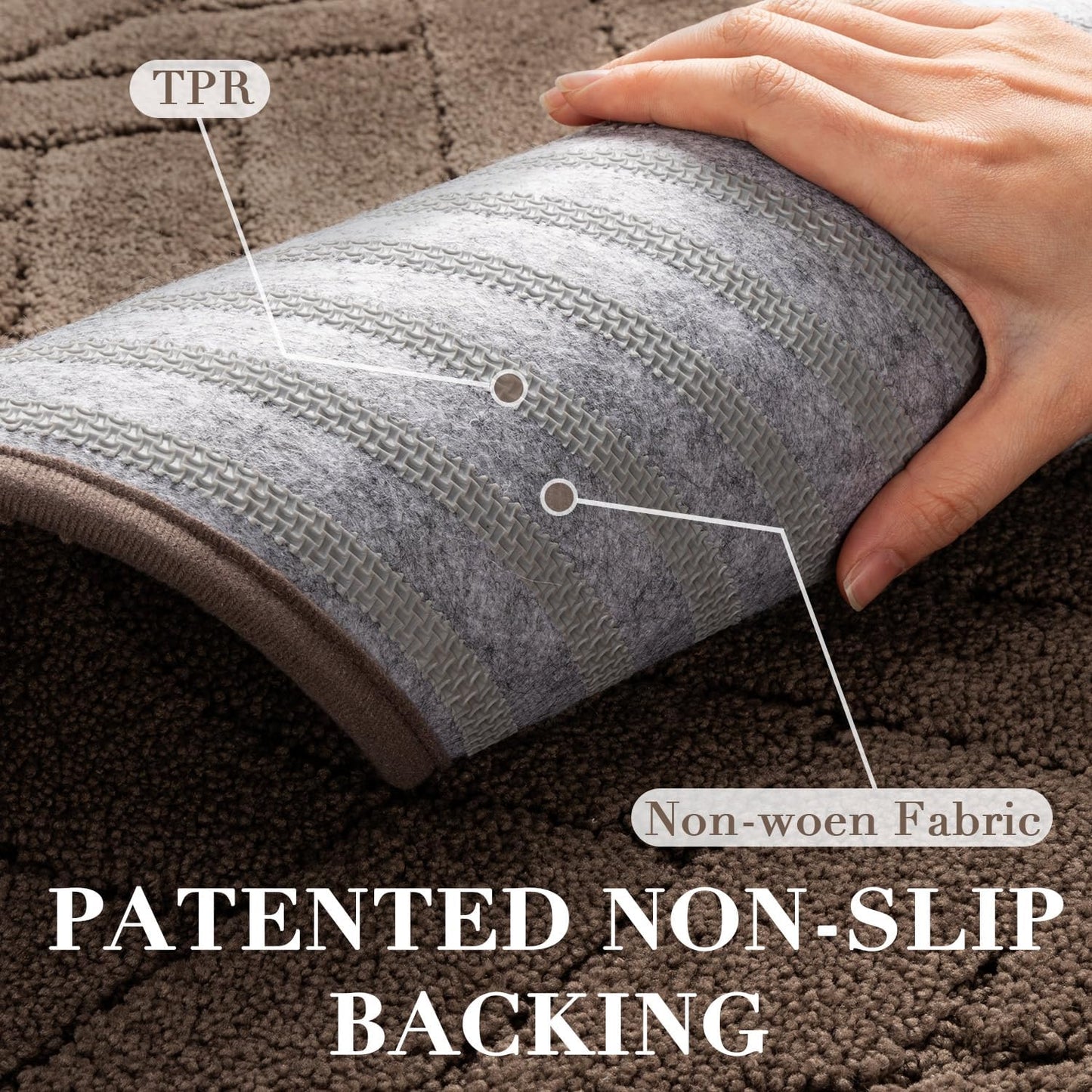 Tindbea Dog Mat for Mud Paws,Absorbs Moisture Dirt Non-Slip Washable Mud Mat for Dogs,Soft Rubber Backing Front Inside Pet Rug for Entryway, Dog Paws, Patio(20"x48",Charcoal)