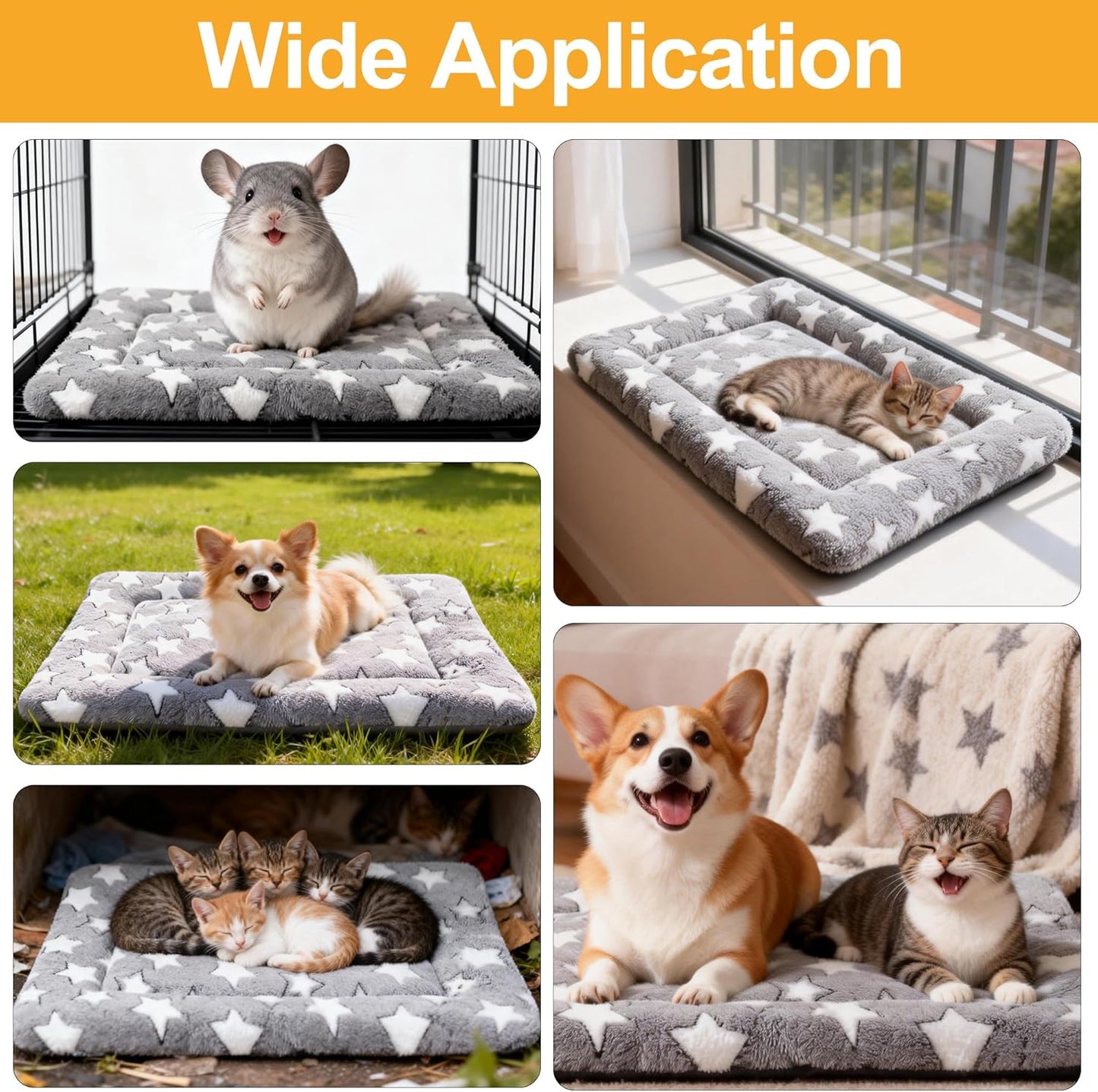 Dog Bed Mat – Soft & Comfortable Dog Kennel Pad for Crate – Durable Crate Bed & Mat for Dogs & Cats – Ideal for Crate, Kennel, and Home Use