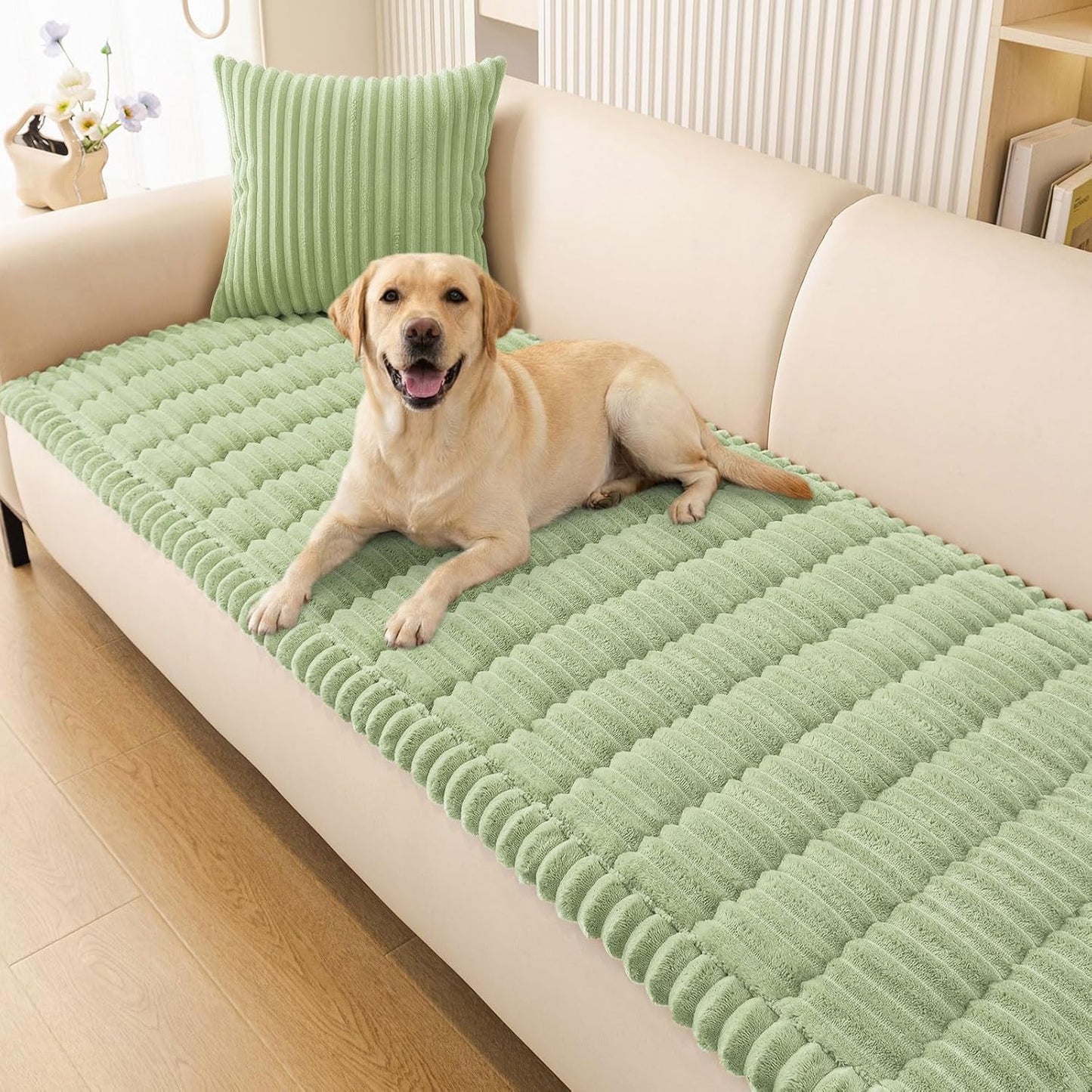 Smiry Couch Cover for Dogs, Non Slip Washable Sofa Protector for Pets, Soft Furniture Cover for Leather & Fabric Couches, Cozy Protect Against Fur, Dirt & Everyday Messes (Dark Grey, 27.6" x 59")