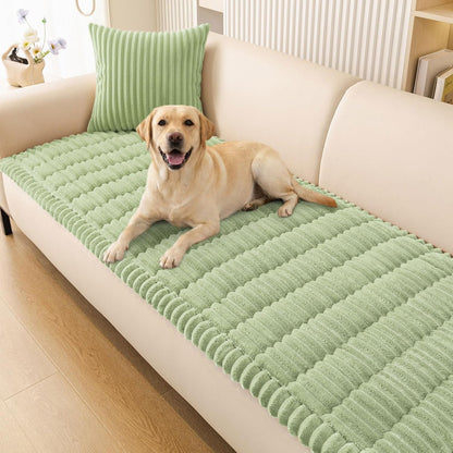 Smiry Couch Cover for Dogs, Non Slip Washable Sofa Protector for Pets, Soft Furniture Cover for Leather & Fabric Couches, Cozy Protect Against Fur, Dirt & Everyday Messes (Dark Grey, 27.6" x 59")