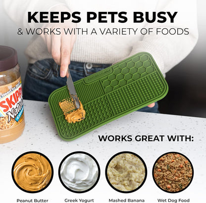 Pup Culture Dog Lick Mat for Dogs, Feeding Pad for Anxious Pets Plus 4 Different Puzzles for Mental Stimulation for Dogs - Supports Mental, Dental, and Digestive Health, Bite Resistant and Heavy Duty