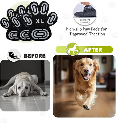 Dapaw Dog Paw Protector Pads, Anti-Slip Paw Grip for Senior & Injured Dogs on Hardwood & Tile Floors, Paw Stickers for Hot Pavement with Strong Traction (5 Sets, 20 Pcs) L