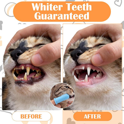 200 Pcs Dog Toothbrushes Bulk Dog Dental Kits 100 Dual Headed Dental Brushes 100 Finger Brushes 360 Degree Dogs Tooth Brushing Kits Easy Teeth Pet Cleaning Soft Care for Puppy Cats Supplies