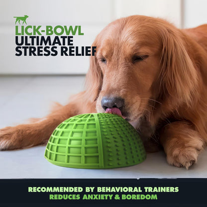 Tuff Pupper XL Dog Lick Bowl | Thick Silicone Lick Mat | Long Lasting 4 Texture | Large Slow Feeder Bowl | Calms Anxiety & Boredom | Stable & Wobble Mode | Easy Clean Dishwasher Safe | NOT for Chewing