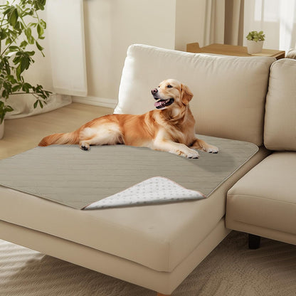 Luciphia 100% Waterproof Couch Cover Blanket for Dogs Anti-Slip Pet Couch Protector Sofa Mat Puppy Cat with Non-Slip Bottom, Grey, 30x70 Inch