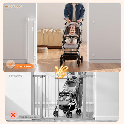 Retractable Baby Gate for Stairs, 42" Tall X 200" Wide Mesh Dog Gate Indoor, Child Gate for Doorways, Hallways, Deck, Indoor Outdoor Pet Baby Safety Essentials for Home, Black
