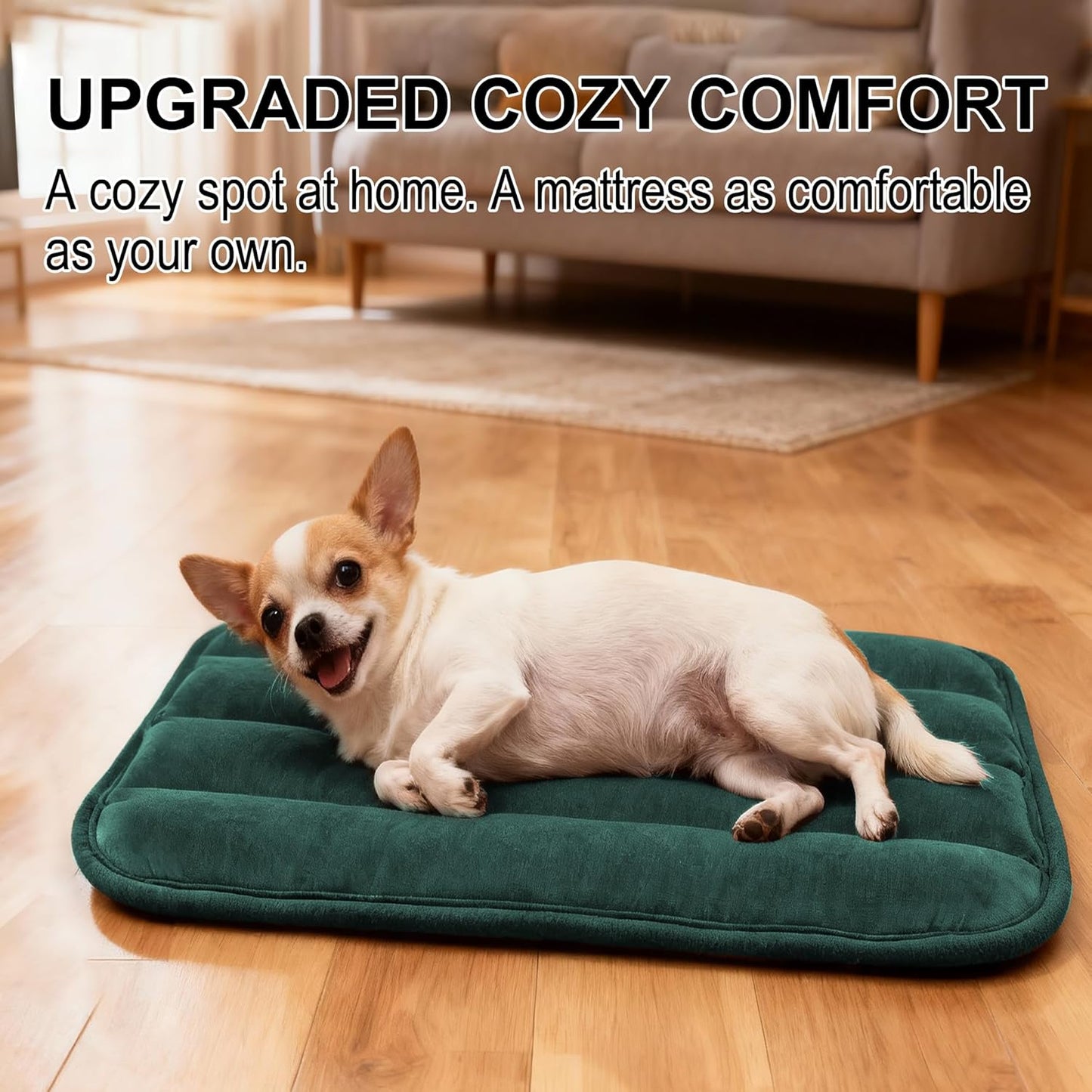 Dog Bed Mat – Soft & Comfortable Dog Kennel Pad for Crate – Durable Crate Bed & Mat for Dogs & Cats – Ideal for Crate, Kennel, and Home Use