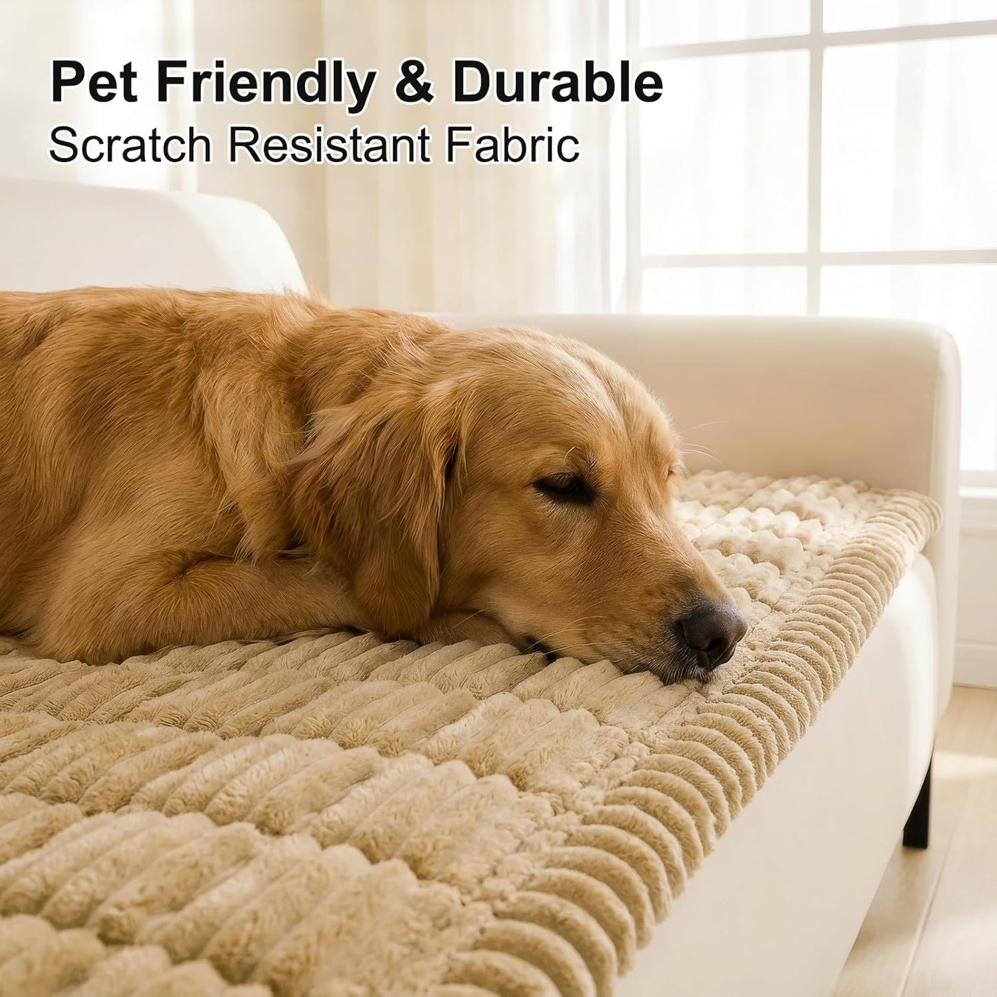 Smiry Couch Cover for Dogs, Non Slip Washable Sofa Protector for Pets, Soft Furniture Cover for Leather & Fabric Couches, Cozy Protect Against Fur, Dirt & Everyday Messes (Dark Grey, 27.6" x 59")