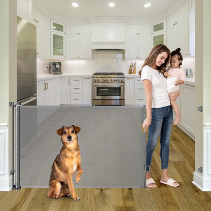Extra Wide Baby Gate for Large Openings Retractable Baby Gates Indoor Outdoor Extra Long Dog Gate for Doorway Stair Gates for Kids or Pets Extra Large Dog Gate for Stairs