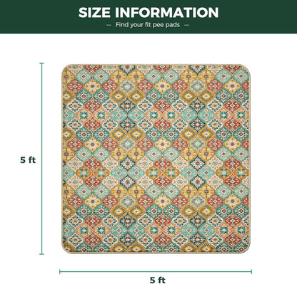 FXW Washable Pee Pads for Dogs, Puppy Pads with Super Absorbent, Specifically Designed for FXW Rollick/Homeplus 24inch 6 Panels Dog Playpen, 39" x 63" Rectangle, Khaki, 1 Pack
